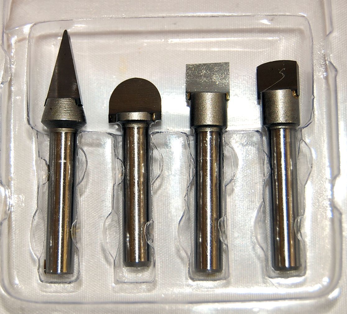 Set 4 Spare Cutters for 18 inch Multibit Lathe Chisel Set