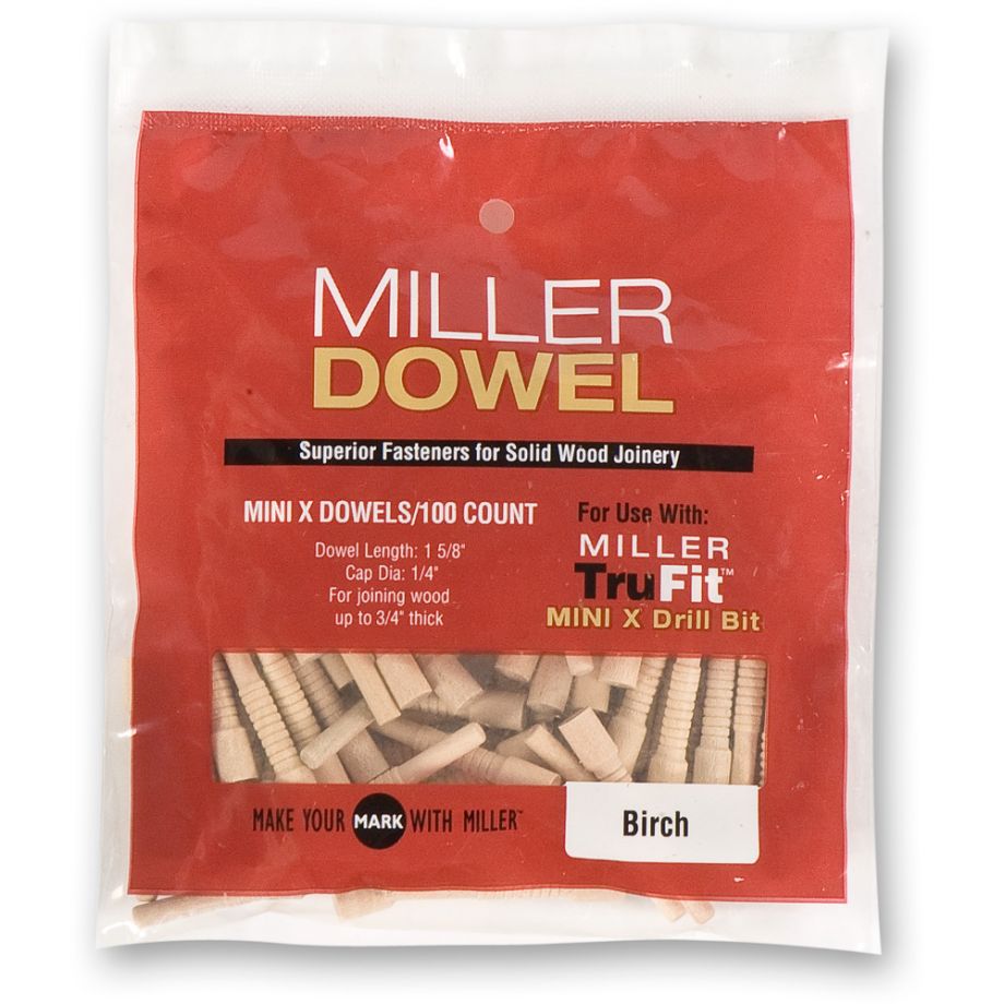 Miller Dowel 2x Stepped Birch Dowels 40