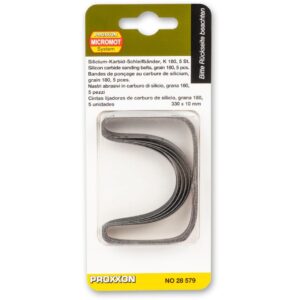 PROXXON SILICON CARBIDE BELTS FOR BSL 220/E (PKT 5) - 180G 477513