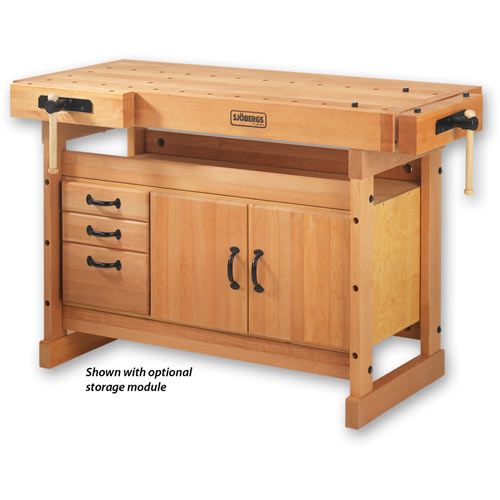 Sjobergs Scandi Plus 1425 Woodworkers Bench WITH SM03 Drawers & Cupboards