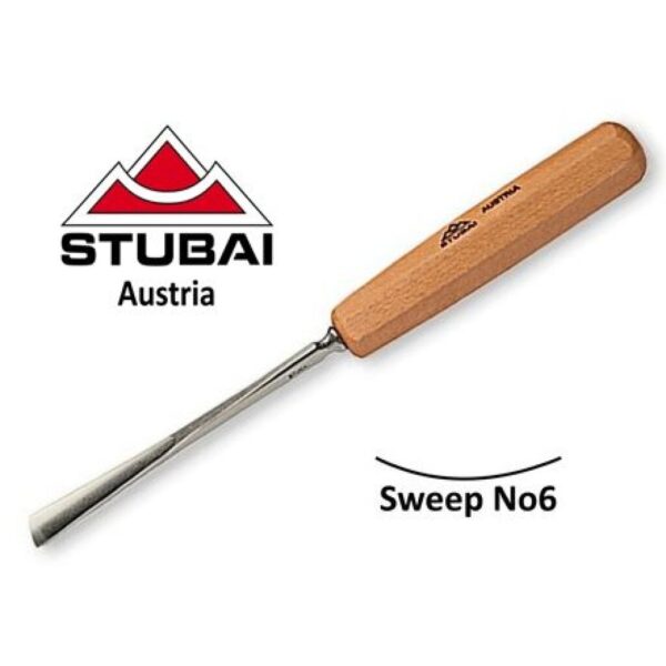 Stubai 550606 No6 Sweep Straight Carving Gouge 6mm
