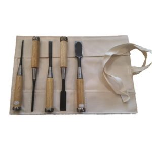 Asahi 5 Piece Japanese SK-5 Chisel Set In Roll