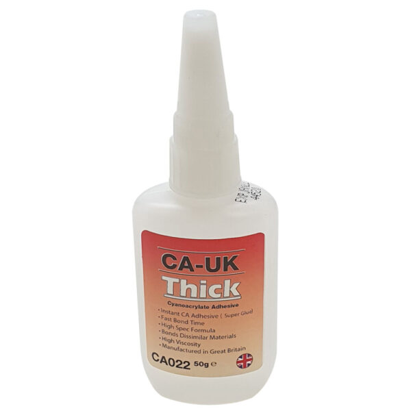 CA-UK CA022 Thick Cyanoacrylate Superglue, High Viscosity, 50g
