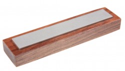 EZE-LAP 1" x 6" Coarse Grit Diamond Bench Stone (250) on a Walnut Pedestal