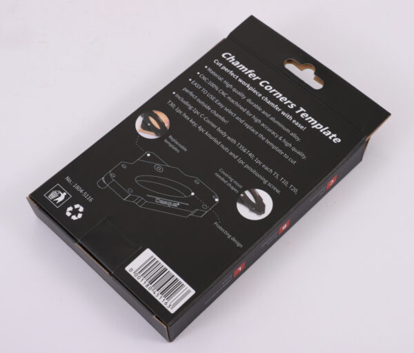 Dasqua Black-Red Plus Chamfer Corners Template Metric - Image 3