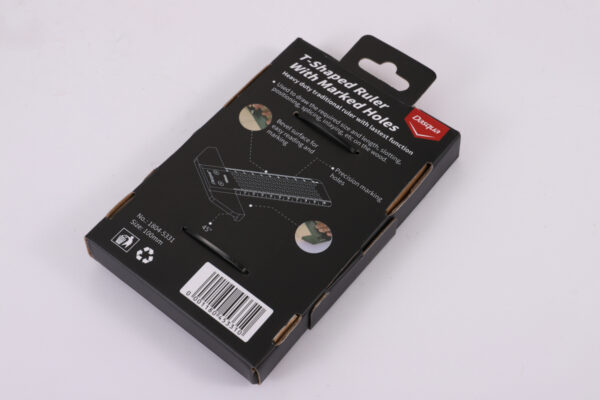 Dasqua Black-Red Plus T-Shaped Ruler With Marked Holes 100 MM - Image 3
