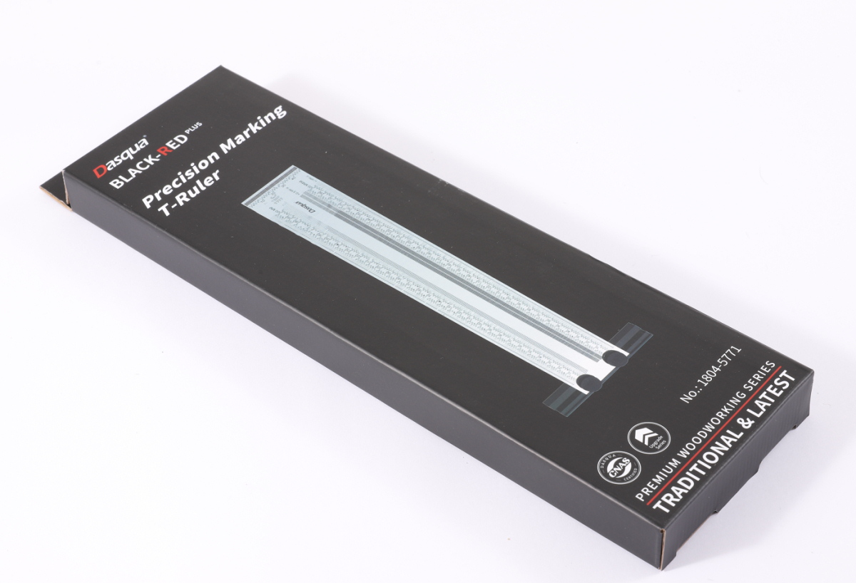 Dasqua Black-Red Plus Precision Marking T-Ruler 12" / 300 mm - Image 2