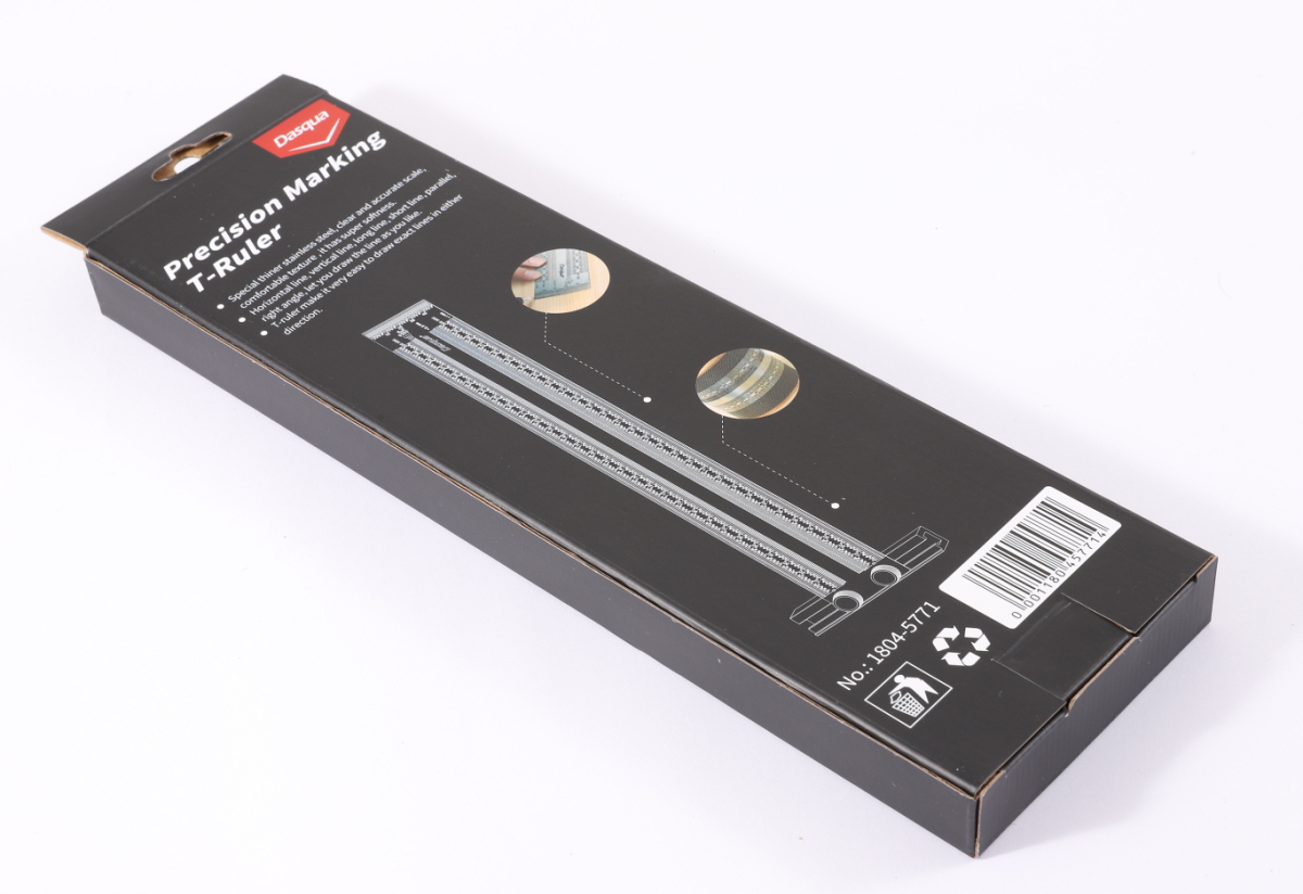 Dasqua Black-Red Plus Precision Marking T-Ruler 12" / 300 mm - Image 3