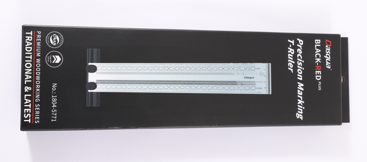 Dasqua Black-Red Plus Precision Marking T-Ruler 12" / 300 mm - Image 4