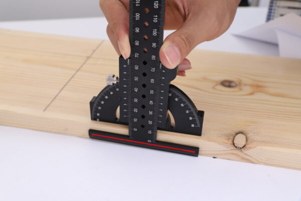 Dasqua Black-Red Plus Multi Rotary Measuring Ruler 300 MM Metric 1804-6111 - Image 9