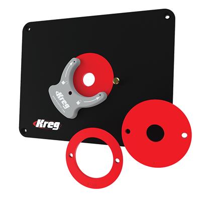 Kreg Precision Router Table Insert Plate - Predrilled for Porter-Cable & Bosch
