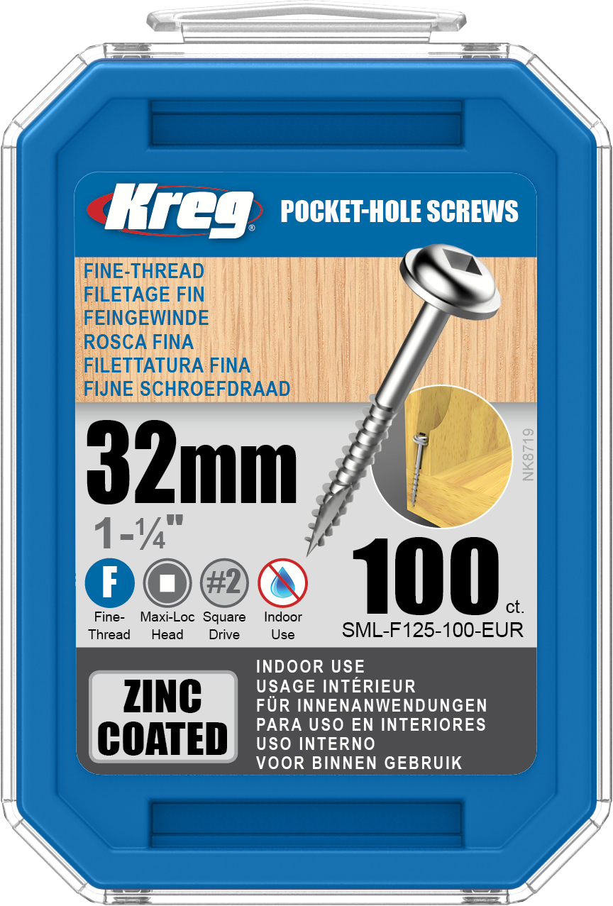 Kreg Zinc Pocket-Hole Screws 50.8 x 76.2 x 127 cm