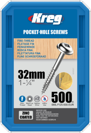 Kreg Pocket Screws  32mm, #7 Fine, Washer-Head, 500ct