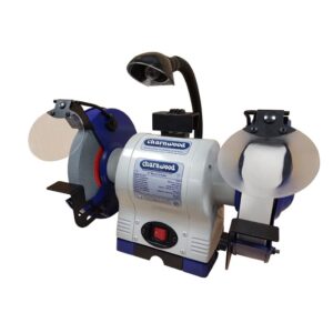 Charnwood BG8 8″ Bench Grinder, 20mm Grey Stone, 40mm White Stone