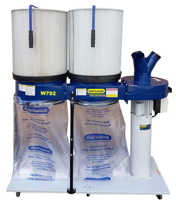 Charnwood W792CF Dust Extractor 2200w, 240v With 1 mic Filter Cartridges - Image 8